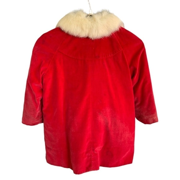 Vintage Girls Winter Coat with Hand Warmer Muff Sears Youth Jacket Size 5 - Picture 7 of 9